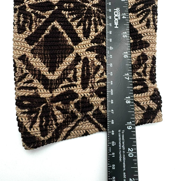 CATHERINES Women's 4X Tan Brown Crochet Top Short Sleeve Cover Up Western Boho - Picture 8 of 8